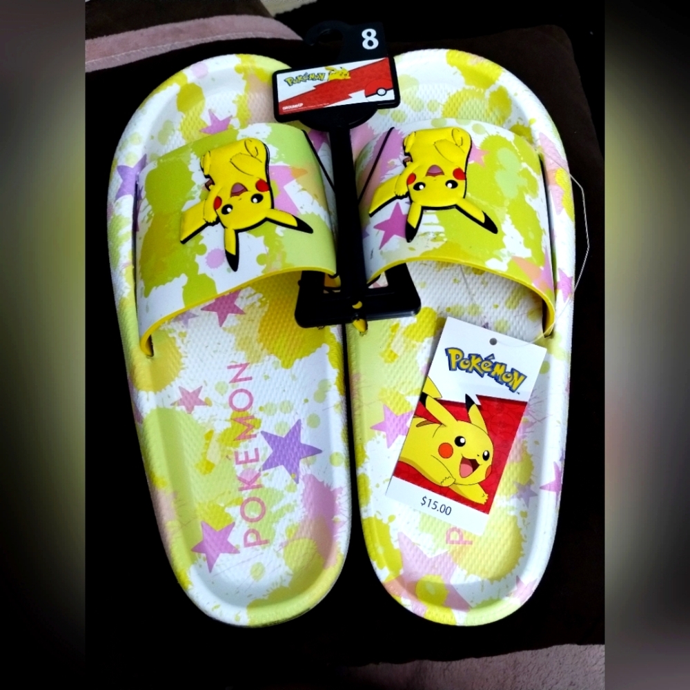 Pokemon slides sandals size 8